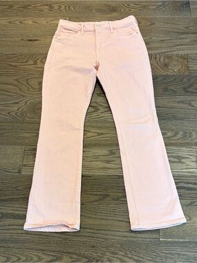 MOTHER Insider Hover Crop Bootcut Jeans 29 Peach Parfait High Rise